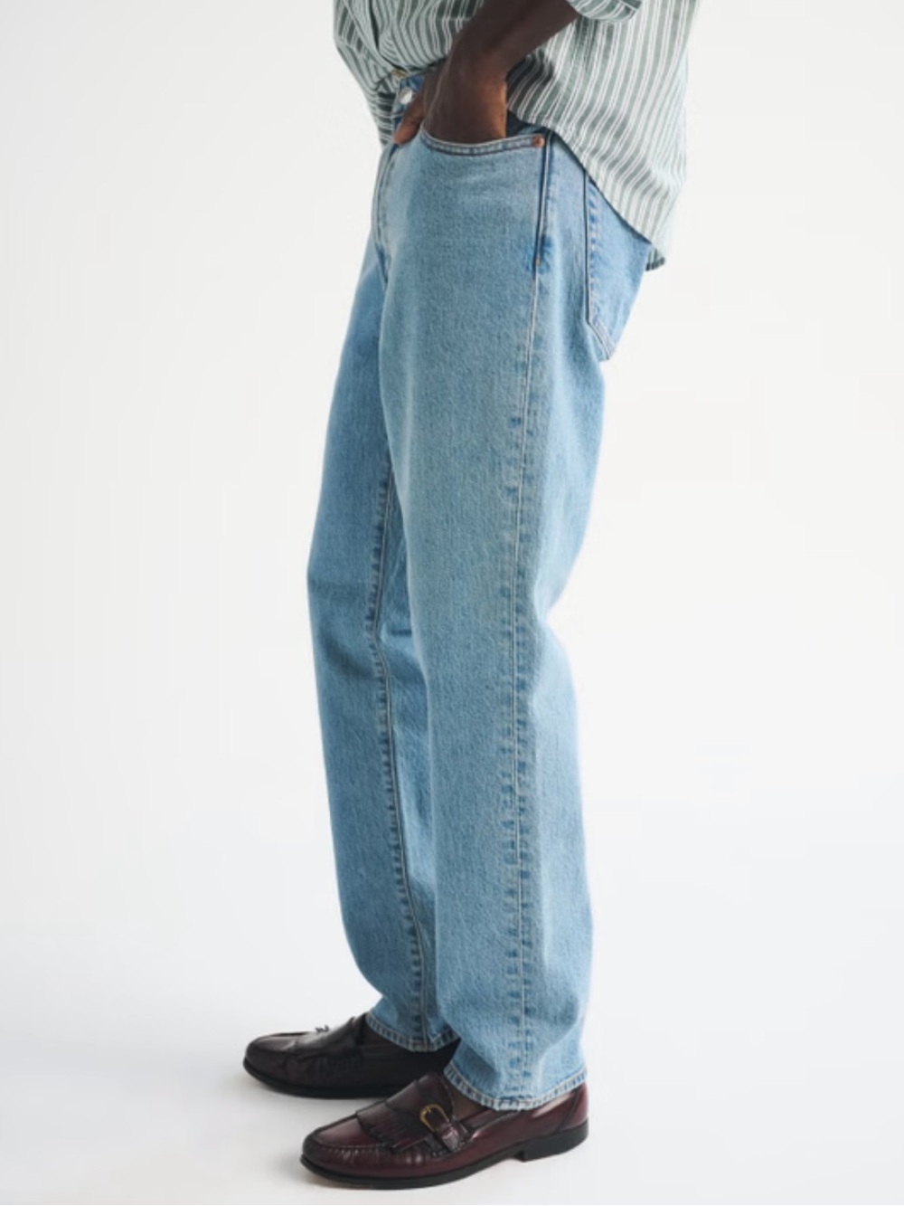 Abercrombie & Fitch Vintage Stretch Straight Men's Light Blue Jeans Sz 28W 30L - Picture 4 of 11